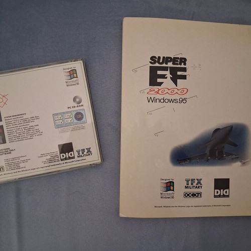 Super EF2000 flight simulator used with rare Greek manual