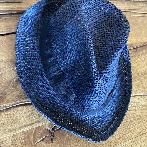 Straw hat blue, like new, size S