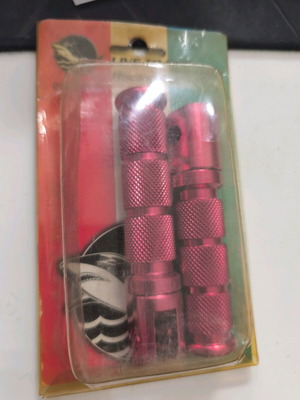 Racing red bicycle handles new