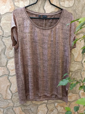Bonprix blouse l-xl like new with stretchy shiny fabric