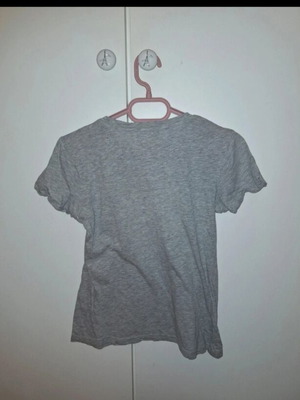Pink Woman grey short-sleeve T-shirt size S