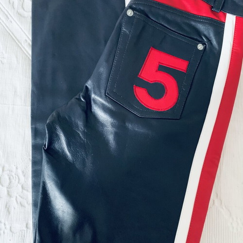 Apriori Escada Group Leather Racing Pants Lamb Nappa size 40 like new