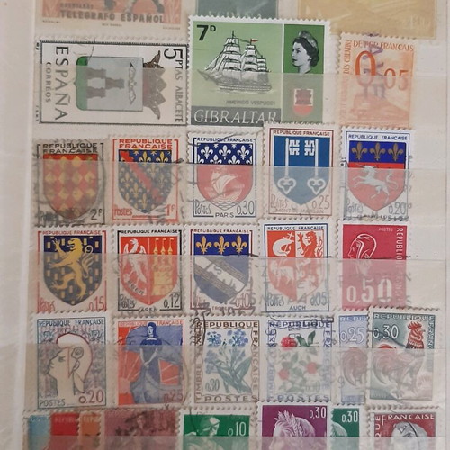 Stamps used from around the world, pack of 12 pages