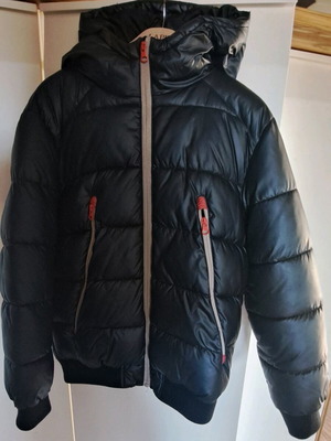 Μπουφάν Benetton puffer XXL σαν καινούργιο, μαύρο