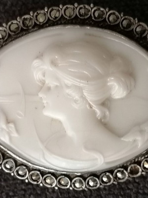 Καρφίτσα καμέο μεταχειρισμένη, παλαιά 5x4cm