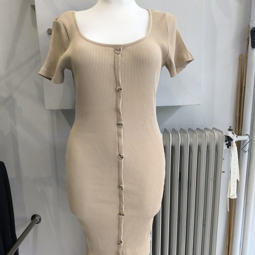 Summer dress L-XL 95% cotton beige like new