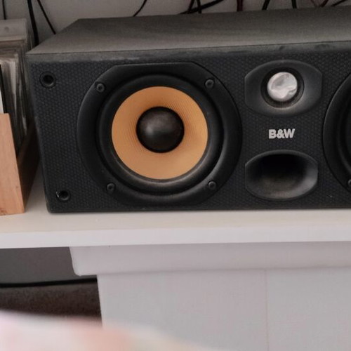 B&W speakers 100 W rms 8Ω, 120 W rms radio amplifier, central speaker
