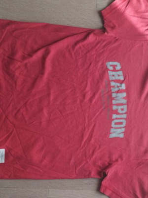 Champion κόκκινο T-shirt, μέγεθος M, βαμβακερό