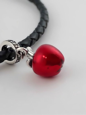 Pandora Apple Charm new, 925 silver with red enamel