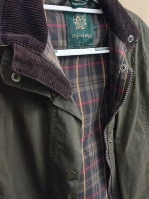 Oxford Blue Jacket women's tartan Eltham wax size S like new khaki
