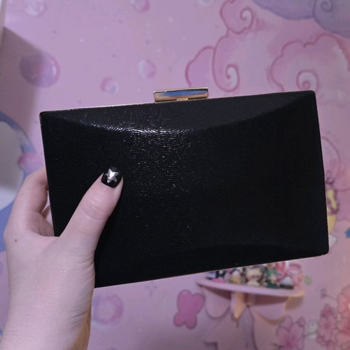Verde shoulder and hand bag clutch new, black