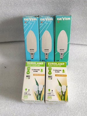 E14 230volt Warm Light Bulbs Pack of 5 New