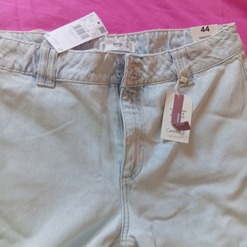 Mango Cropped Jeans new, size 44, bleached denim
