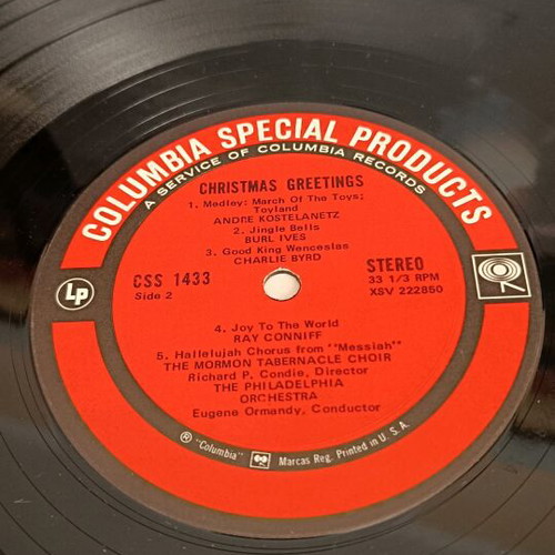 Christmas Greetings vinyl LP like new