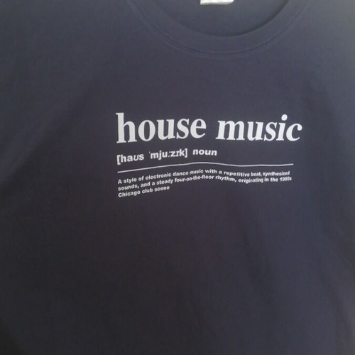 Unisex navy t-shirt 2XL new, House Music print