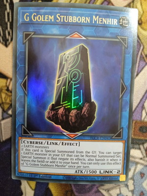 G Golem Stubborn Menhir Ultra Rare Yugioh κάρτα σε άριστη κατάσταση