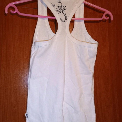 Top blouse like new with scorpio rhinestone design, size S