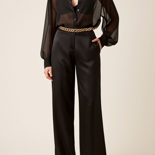 Etro black satin pants like new, vintage style