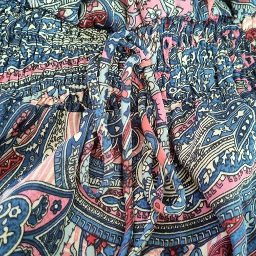 Long silk dress one size multicolor, new Double Six