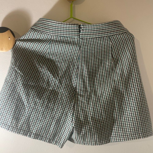 Skort checked with back zipper, size small/medium