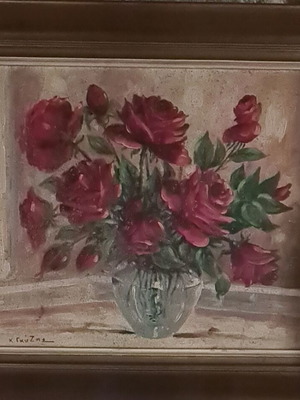 Πίνακας ζωγραφικής Κ.Γκύζης σαν καινούργιος, ελαιογραφία 1969 συλλεκτικό