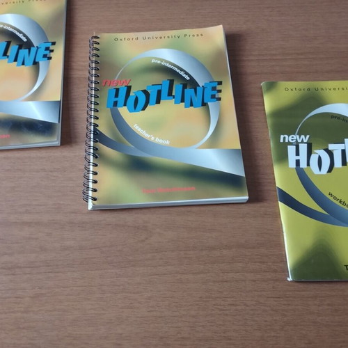 New Hotline Pre-Intermediate English Book Set of 3, like new