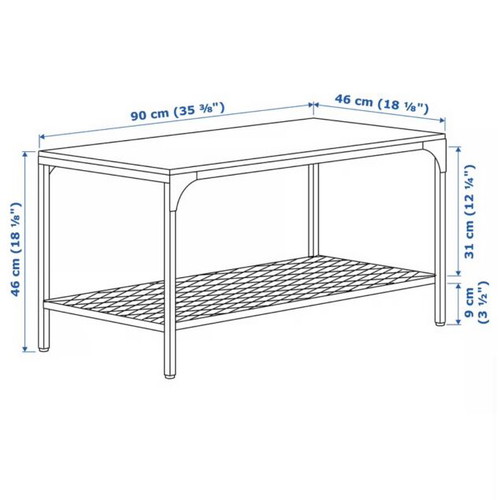 IKEA FJÄLLBO furniture set with TV stand, shelf and coffee table