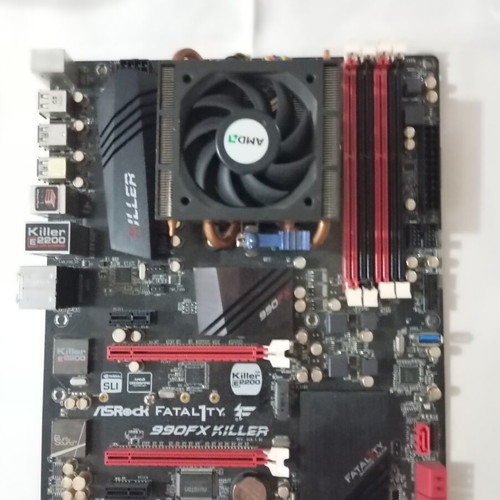 ASRock 990FX Killer motherboard with AMD FX 8320 3.5 GHz CPU and cooler
