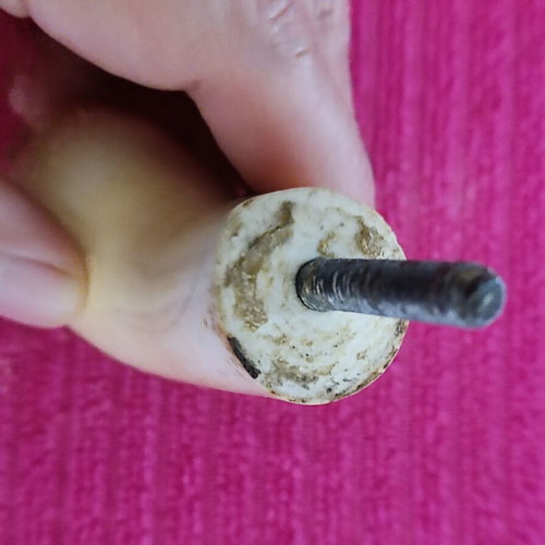 French Walking Stick Handle used, circa 1880, bone