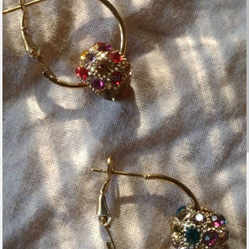 Jessica women's set new with earrings and pendant necklace with colorful crystals