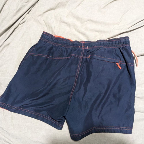 Calvin Klein men's swim shorts like new, blue with orange details, size L