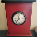 Indoor analog tabletop clock used