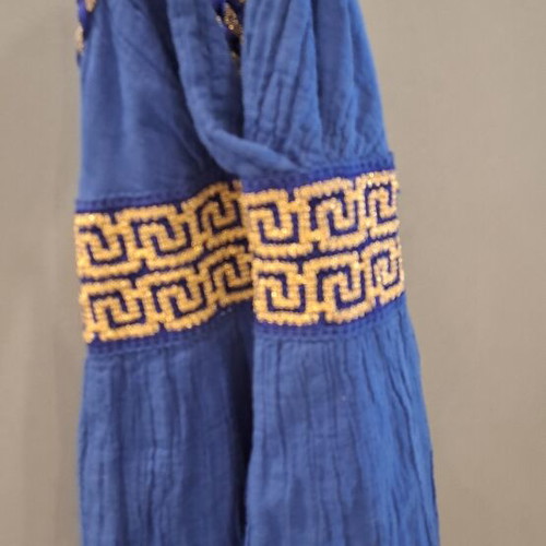 Dress Greek design new, blue and gold