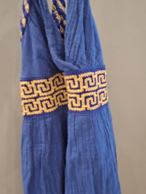 Φόρεμα Greek design καινούργιο, μπλε και χρυσαφί