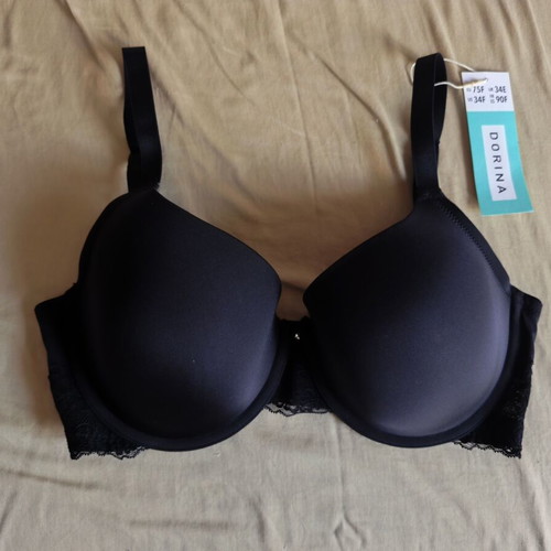 Dorina 75F black bra new without padding