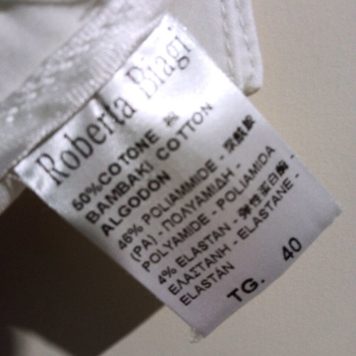 Roberta Biagi white pants like new, size 40 Italian