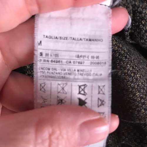 Sisley dress used size M, short-sleeve winter, gray-green color