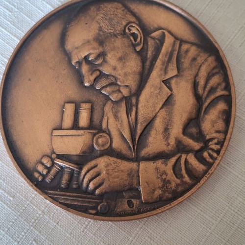 Commemorative copper medal like new, Academy of Athens 1983