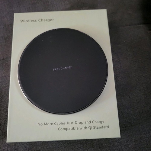 Wireless charger mobile charging base black new