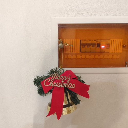 Christmas bell used, 11 cm height, 10 cm diameter