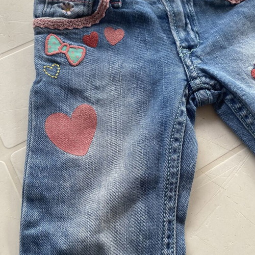 Tommy Hilfiger toddler jeans and H&M printed jeans, size 92 cm