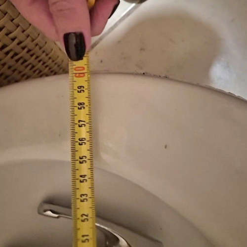 Kerasan sink used, oval white porcelain with faucet