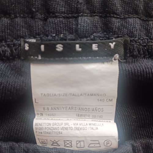 Sisley kids' sweatpants like new for 8-9 years old, black