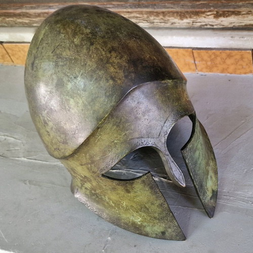Large Corinthian helmet lifesize heavy bronze like new