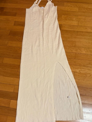 Long ecru Edited dress new with side slit, size 38