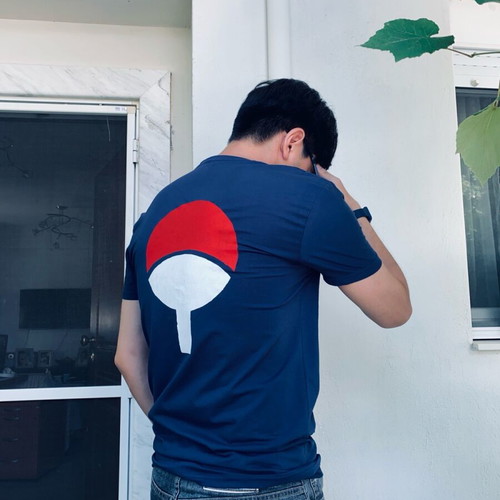 Handmade Uchiha T-shirt new, size M, blue