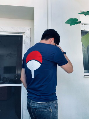 Handmade Uchiha T-shirt new, size M, blue