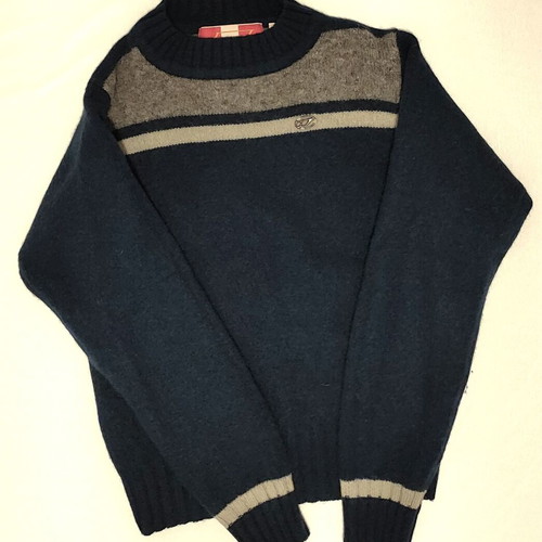 Diesel wool knitwear sweater like new, size M, navy and gray