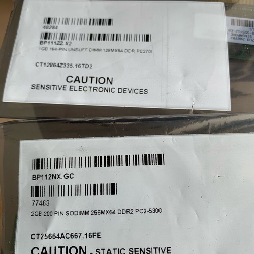 RAM memories DDR1 and DDR2 new old stock
