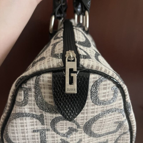 Guess vintage shoulder bag like new, black and grey
